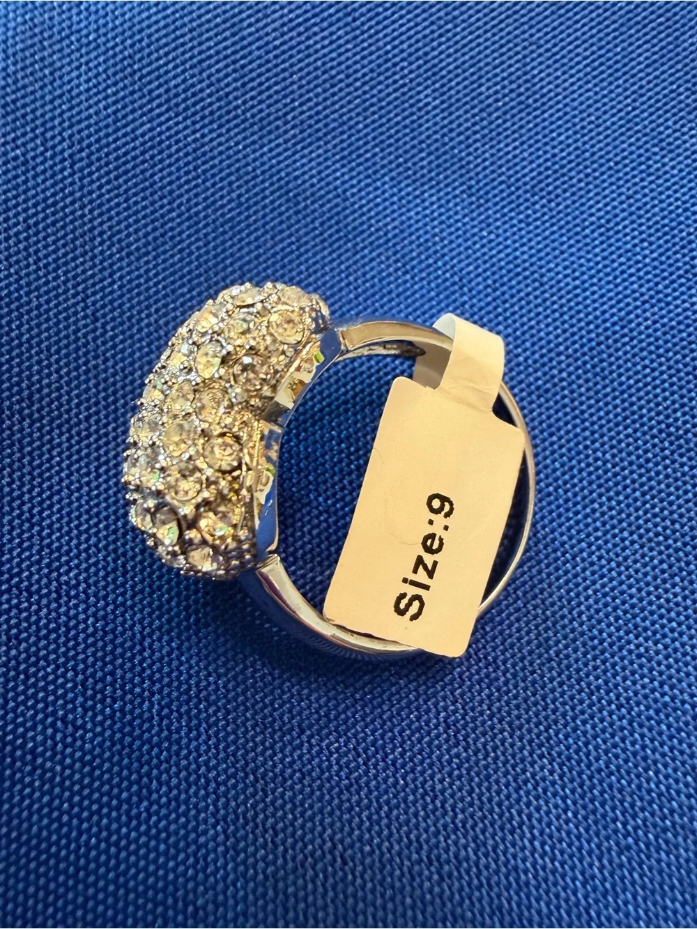 Park Lane Silver Crystal Statement Ring Size 9